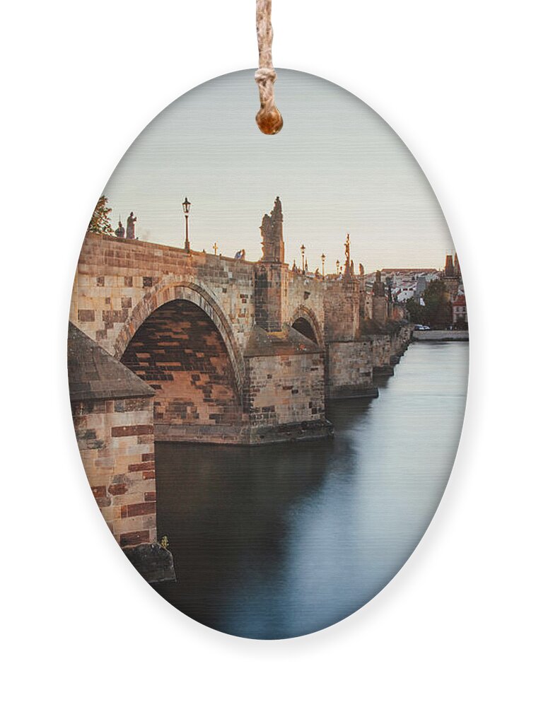 Castle Ornament featuring the photograph Charles bridge in Prague, czech republic. by Vaclav Sonnek