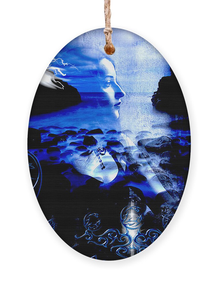Blues Ornament featuring the digital art Chasing The Blues by Michael Damiani