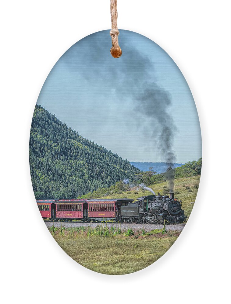 Chama Ornament featuring the photograph Chasing the Cumbres and Toltec by Debra Martz
