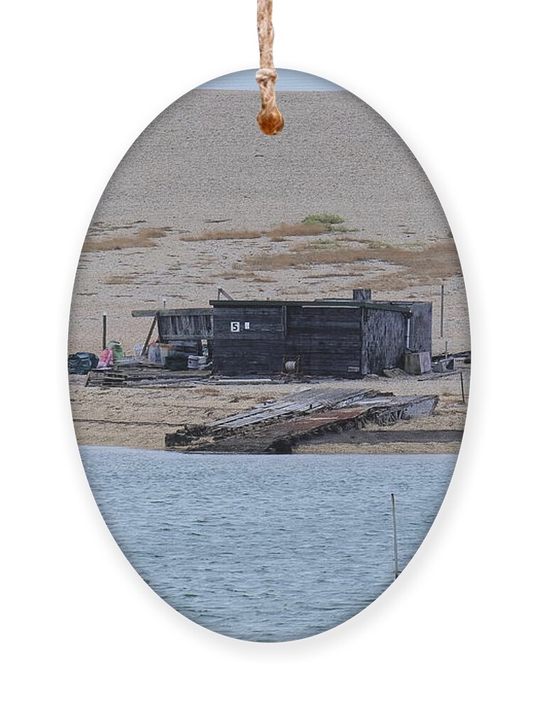 Hut Ornament featuring the photograph Chesil Beach Hut by Jeff Townsend