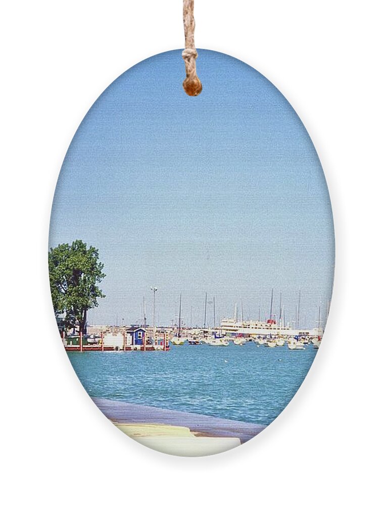  Ornament featuring the photograph Chicago Marina by Gordon James