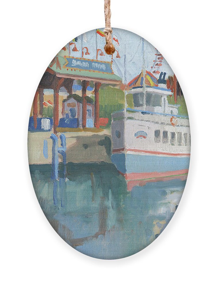 Navy Pier Ornament featuring the painting Chicago's Navy Pier - Chicago, Illinois by Paul Strahm