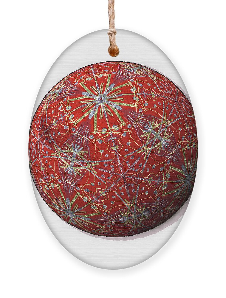 Christmas Ornament featuring the digital art Christmas Ball A by Eileen Backman