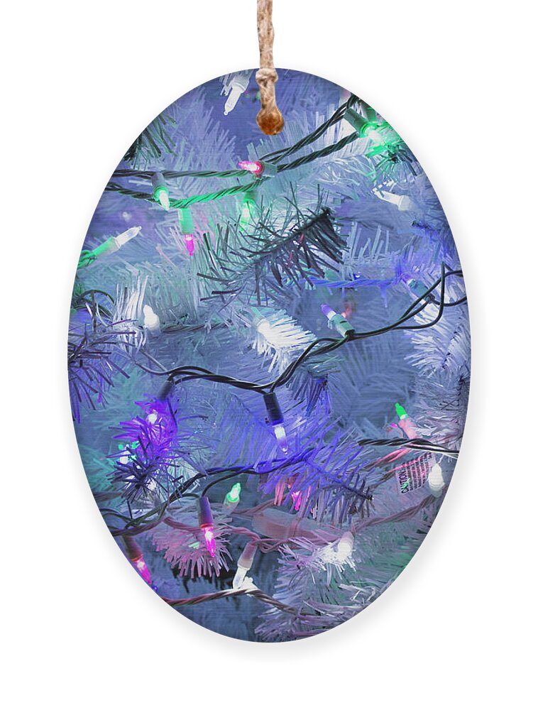 Christmas Ornament featuring the photograph Christmas Blues Tree Close Up by Robert Wilder Jr