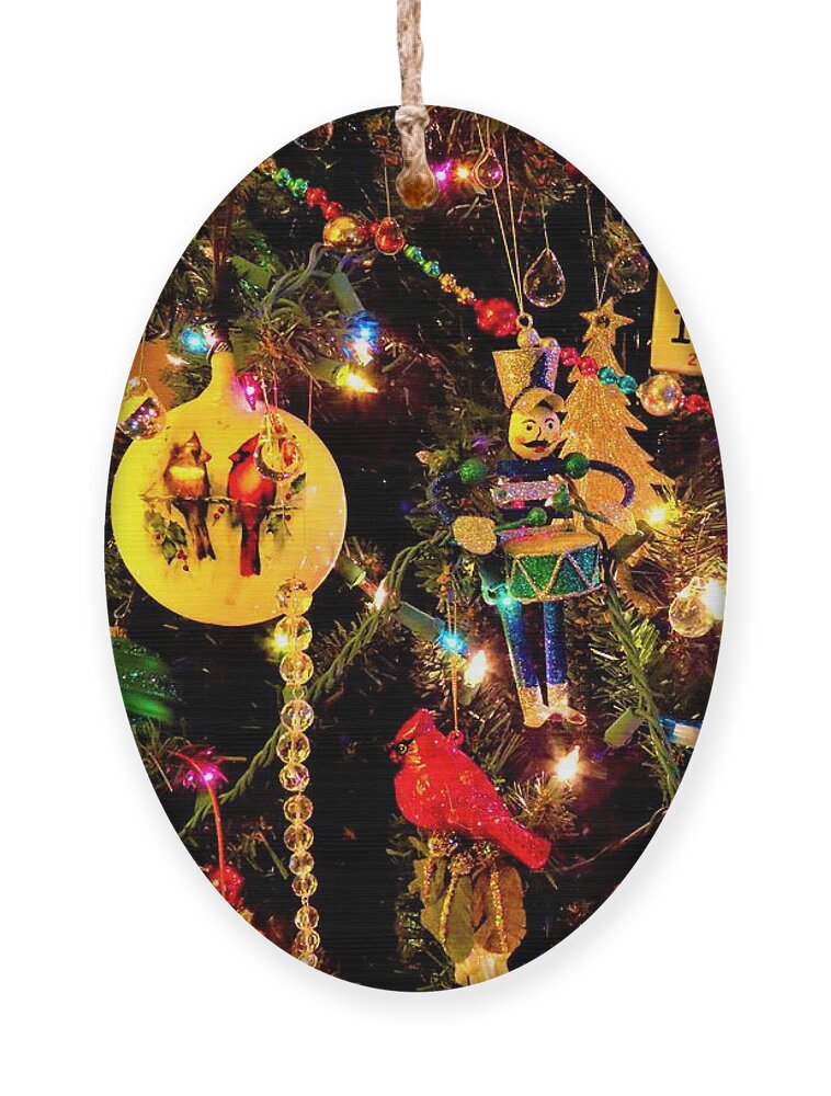 Christmas Ornament featuring the photograph Christmas Decorations on the Tree by Linda Stern