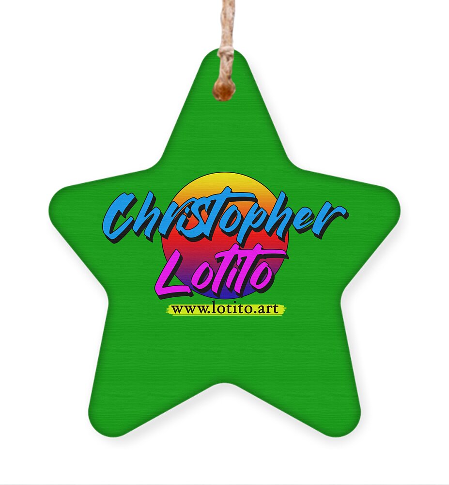 Christopher Lotito Ornament featuring the digital art Christopher Lotito Classic Logo - 2021 by Christopher Lotito