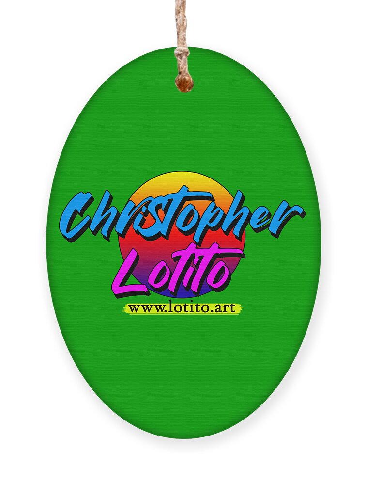 Christopher Lotito Ornament featuring the digital art Christopher Lotito Classic Logo - 2021 by Christopher Lotito