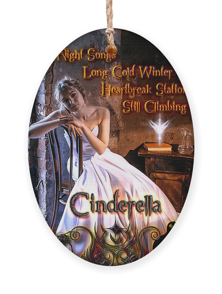 Cinderella Ornament featuring the digital art Cinderella Discography by Michael Damiani