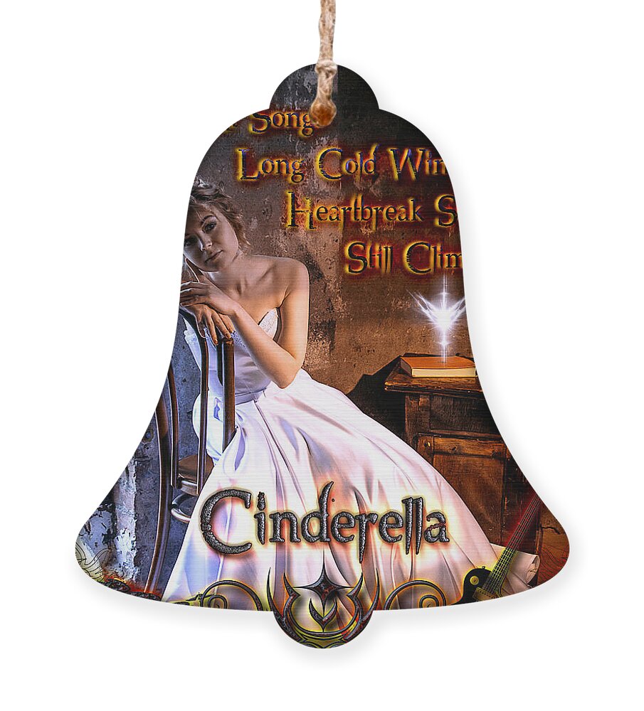 Cinderella Ornament featuring the digital art Cinderella Discography by Michael Damiani