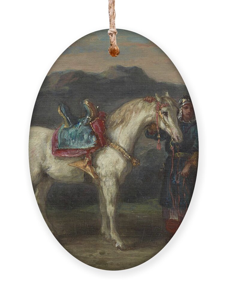 Circassian Holding a Horse by Its Bridle Ornament