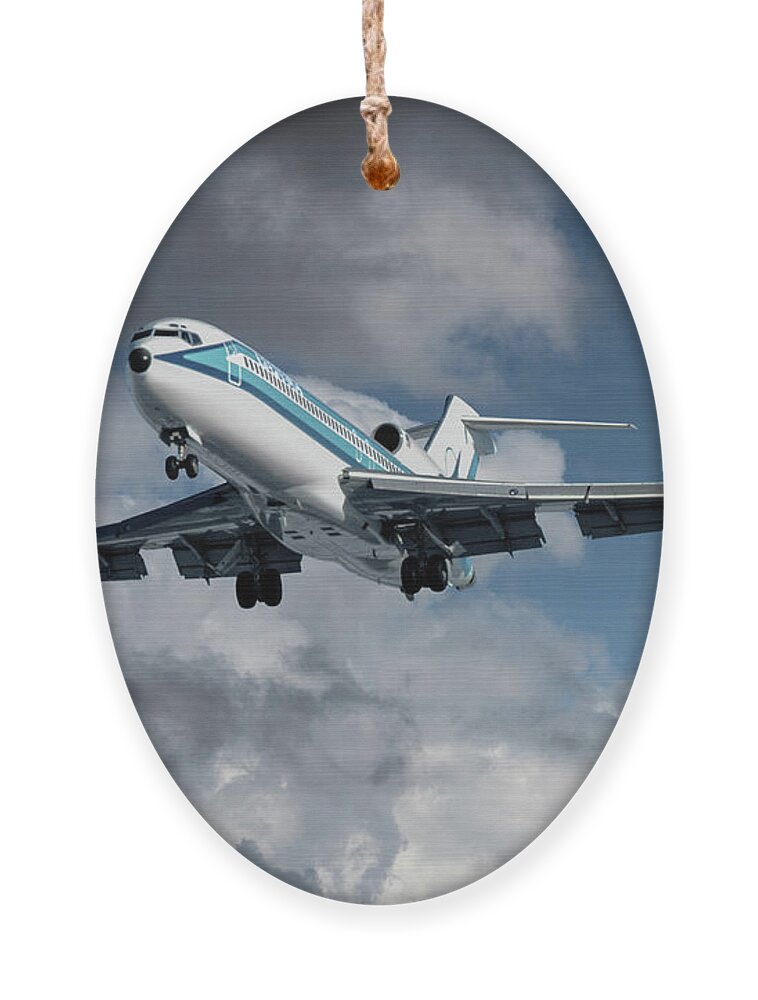 Republic Airlines Ornament featuring the photograph Classic Republic Airlines Boeing 727 by Erik Simonsen