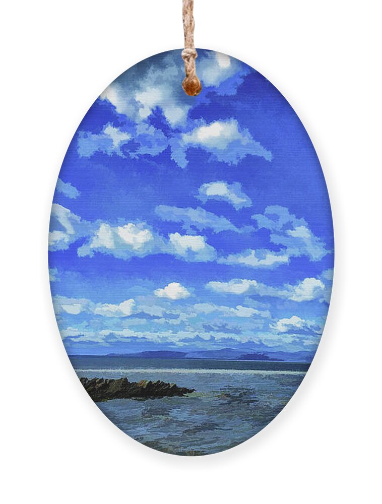 2016 Ornament featuring the photograph Clouds over St Lawrence by Monroe Payne