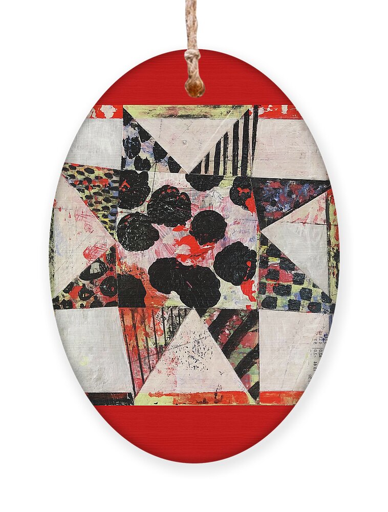 My Favorite Of All My Individual Star Paintings. Created In Many Layers Ornament featuring the painting Clown Star by Cyndie Katz