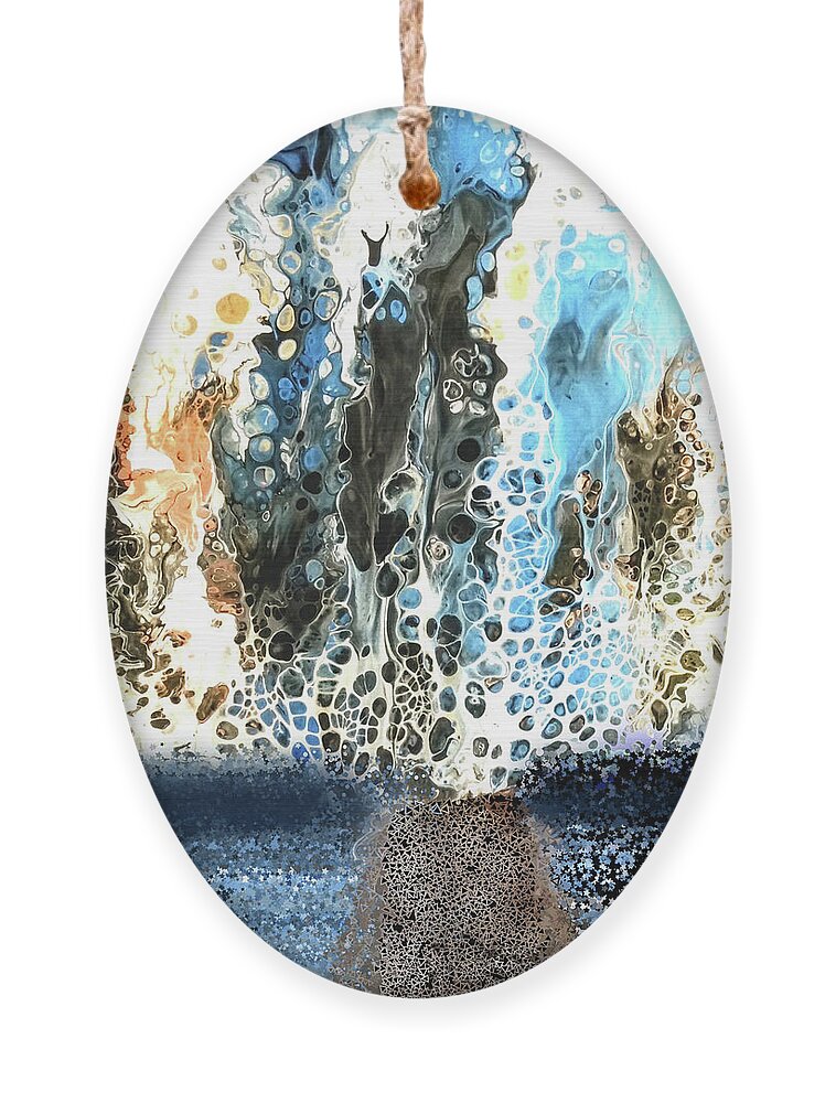 Explosion Ornament featuring the mixed media Color Explosian by Anna Adams