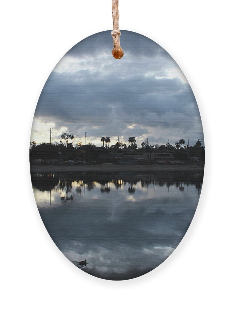 Lagoon Ornament featuring the photograph Colorado Lagoon at Sunset by Katherine Erickson