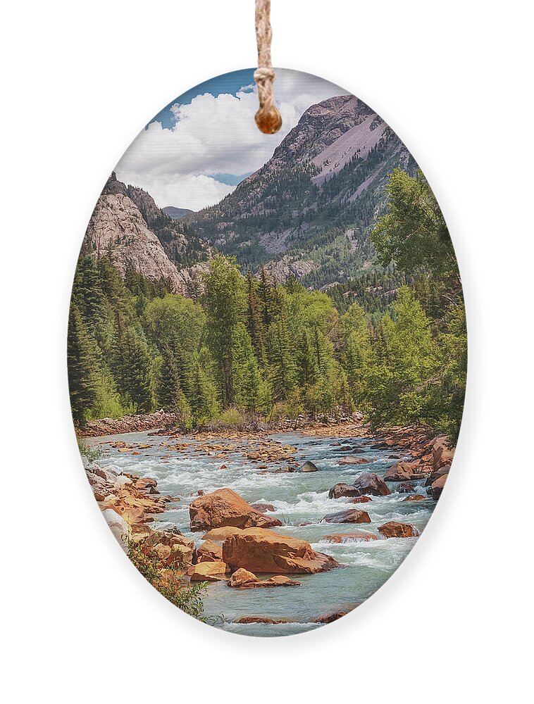 Colorado Print Ornament featuring the photograph Colorado's Animas River Along the San Juan Mountains by Gregory Ballos
