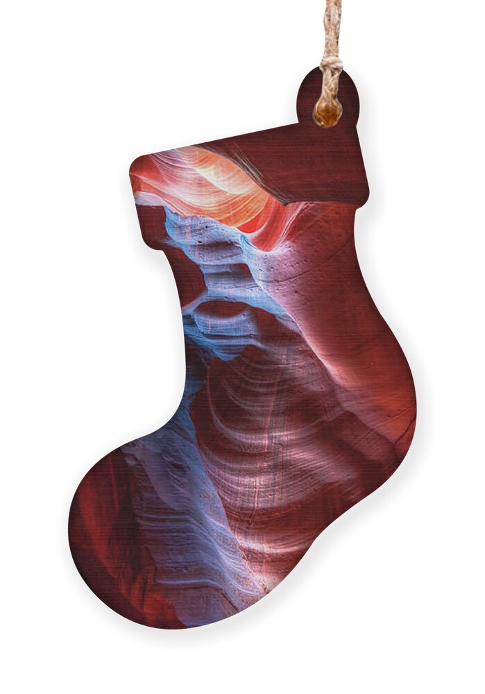 America Ornament featuring the photograph Colorful Layers of Antelope Canyon by Gregory Ballos