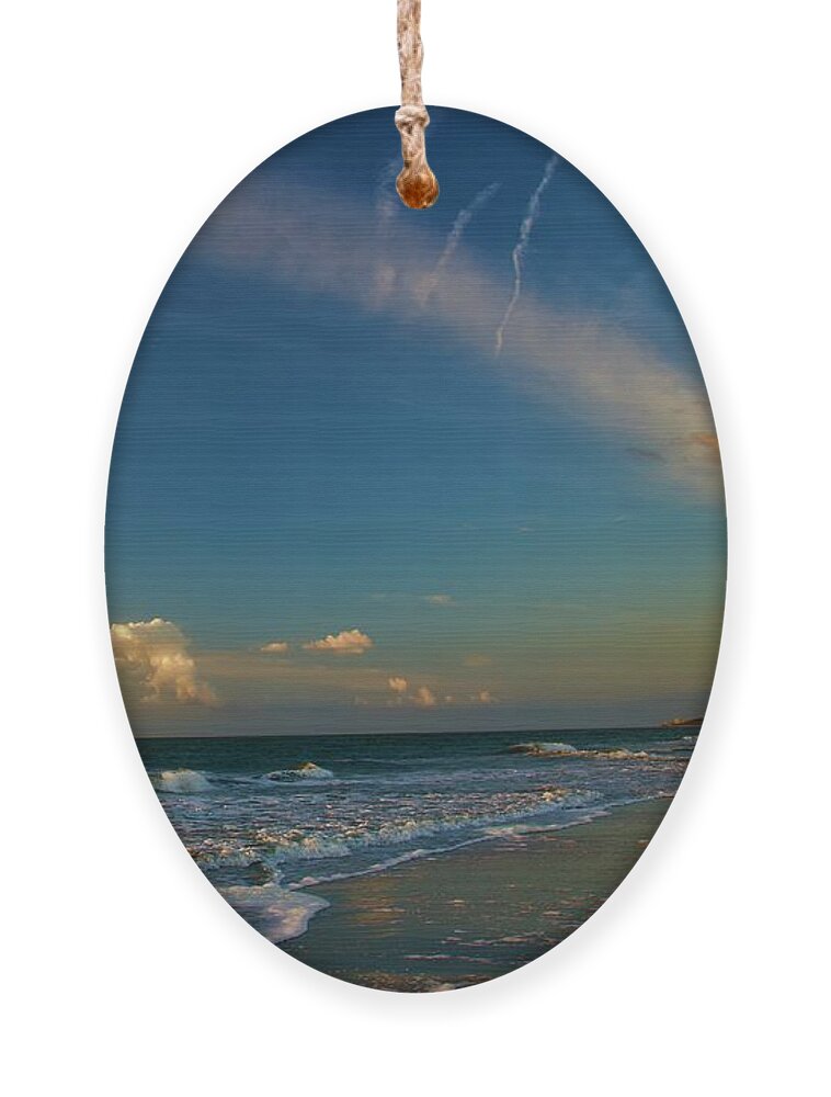 Colorful Ornament featuring the photograph Colorful Sunrise Along The Atlantic Ocean by Dennis Schmidt
