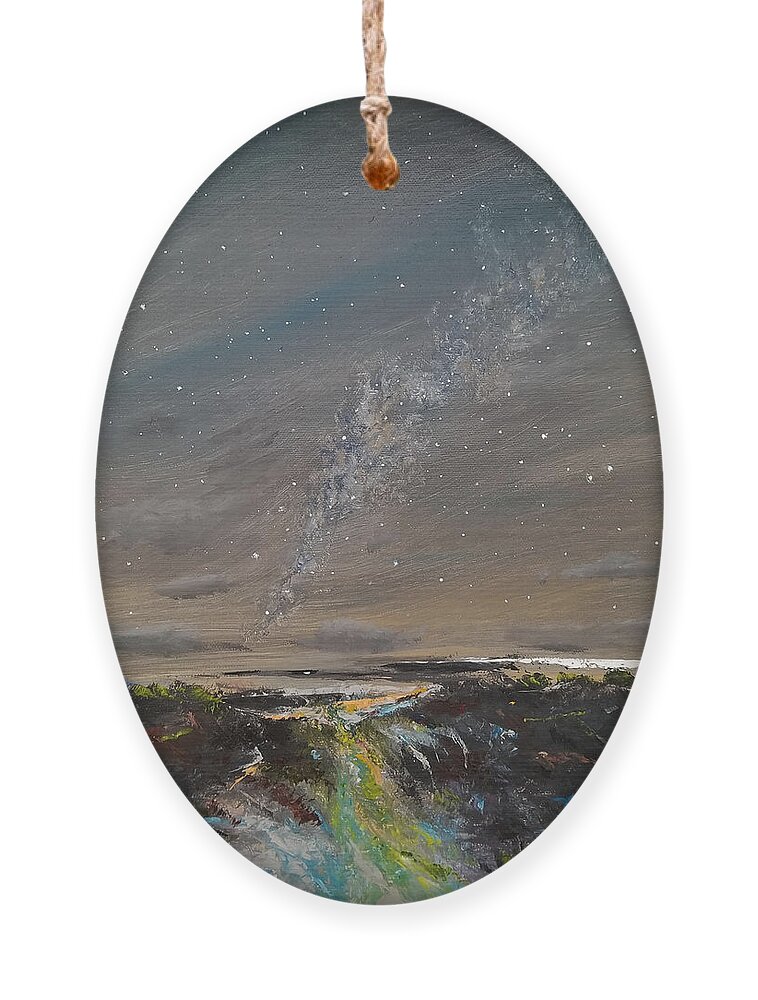 Stars Ornament featuring the painting Connecting Realms by Judith Rhue