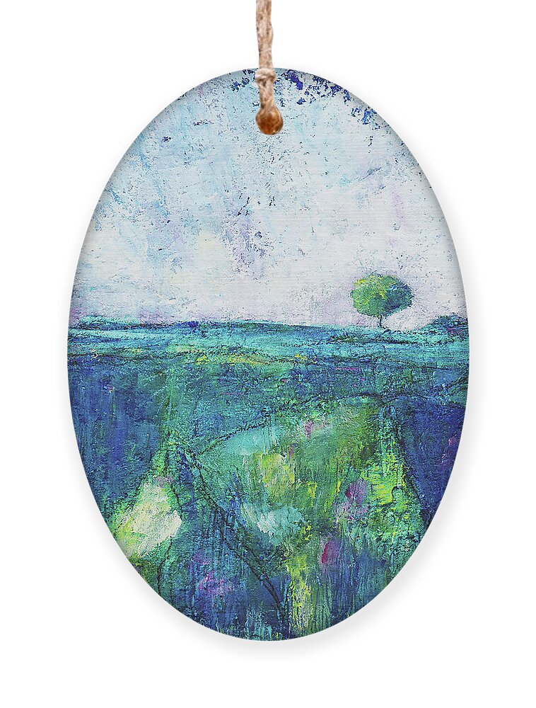 Dreamscape Ornament featuring the painting Contemplation by Winona's Sunshyne