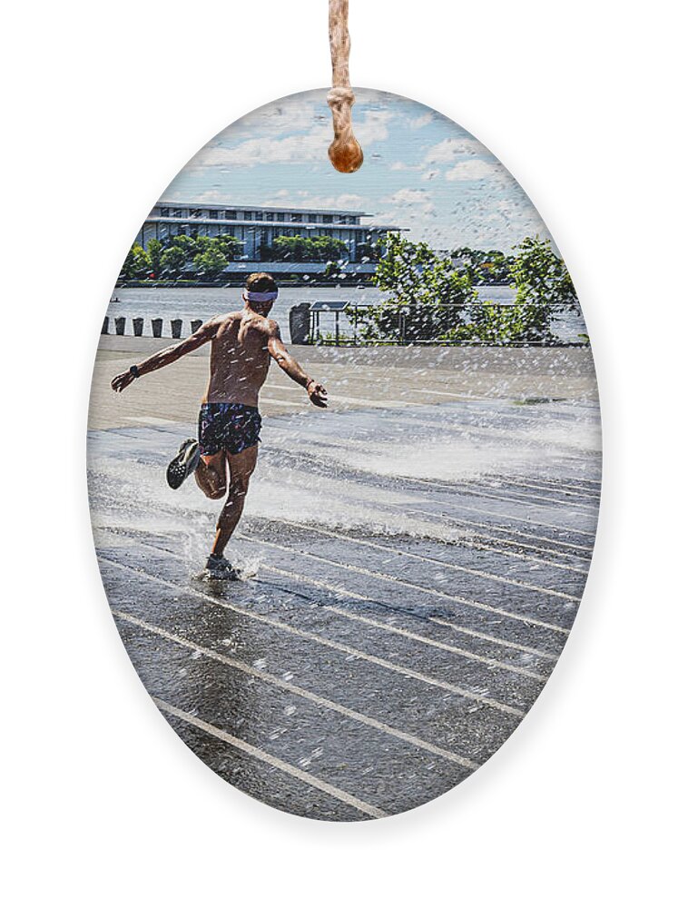 People Ornament featuring the photograph Cooling Off by Thomas Marchessault