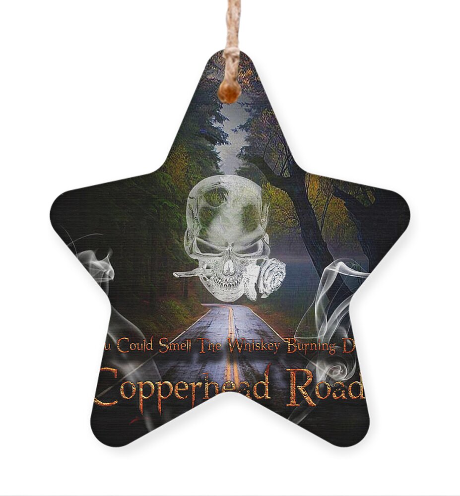Copperhead Road Ornament featuring the digital art Copperhead Road by Michael Damiani
