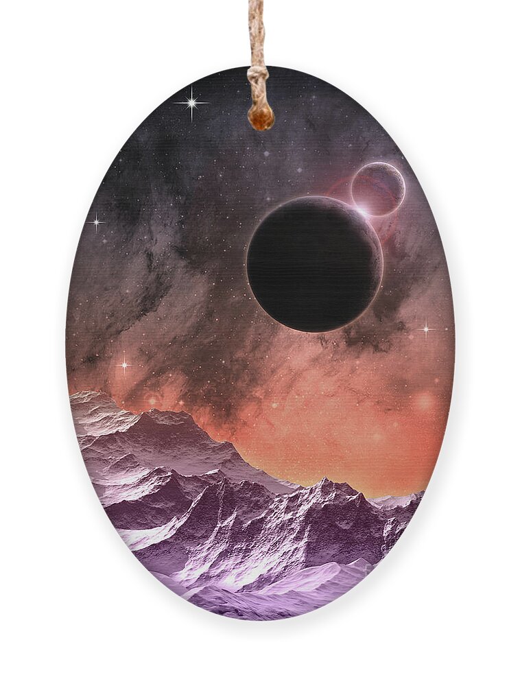 Space Ornament featuring the digital art Cosmic Landscape by Phil Perkins