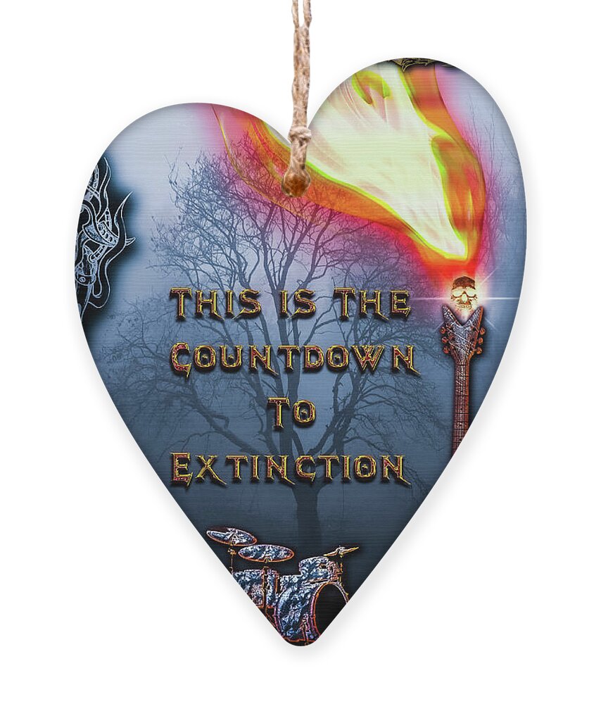 Speakers Ornament featuring the digital art Countdown to Extinction by Michael Damiani
