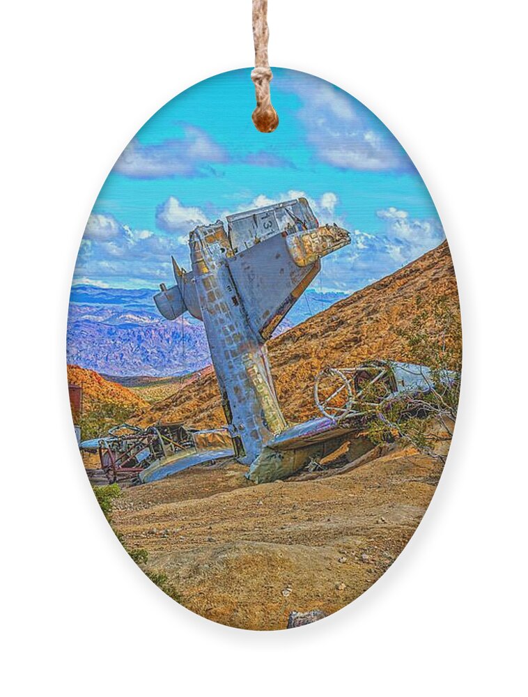  Ornament featuring the photograph Crash Site by Rodney Lee Williams