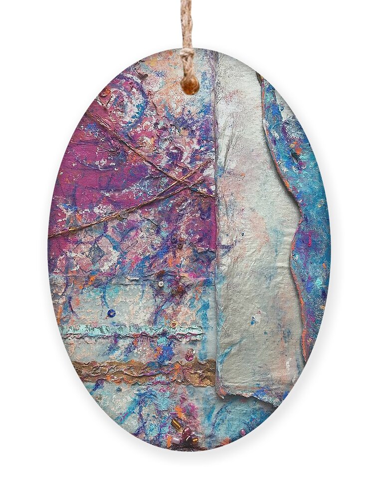 Mixed Media Ornament featuring the mixed media Crescent Moon by Wendy West