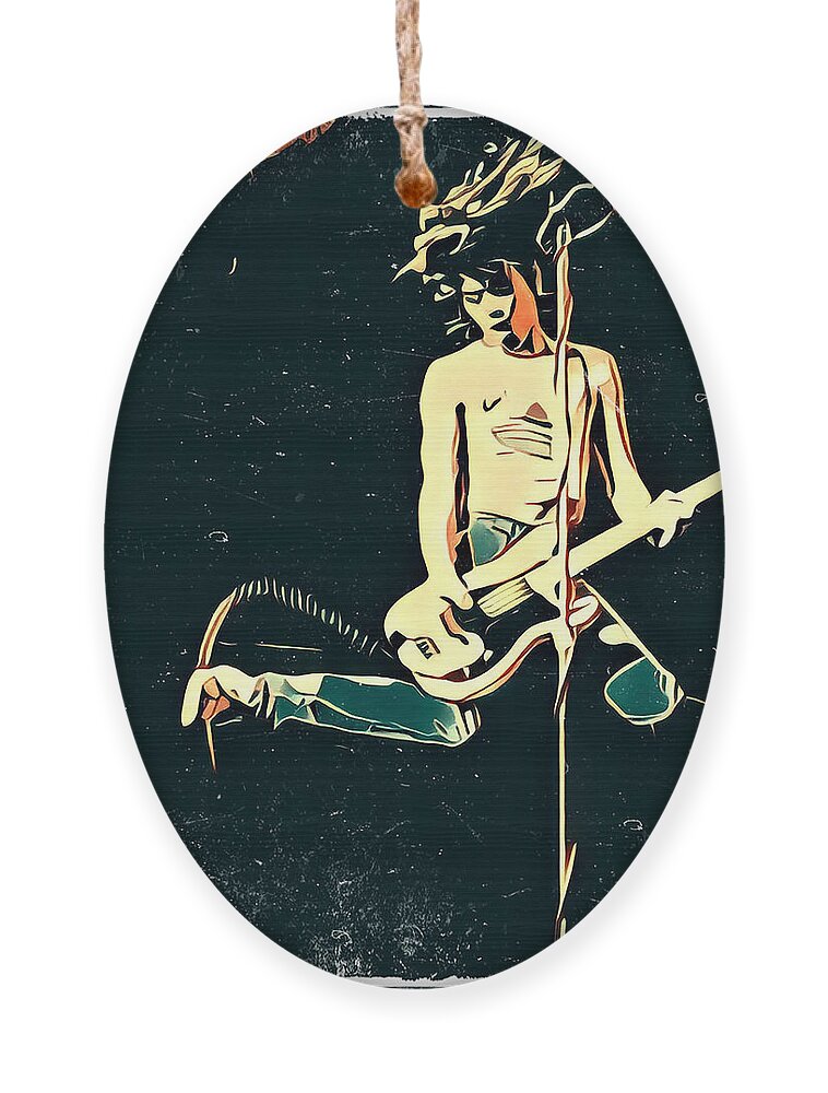Ramones Ornament featuring the digital art Cretin Hoppin by Christina Rick