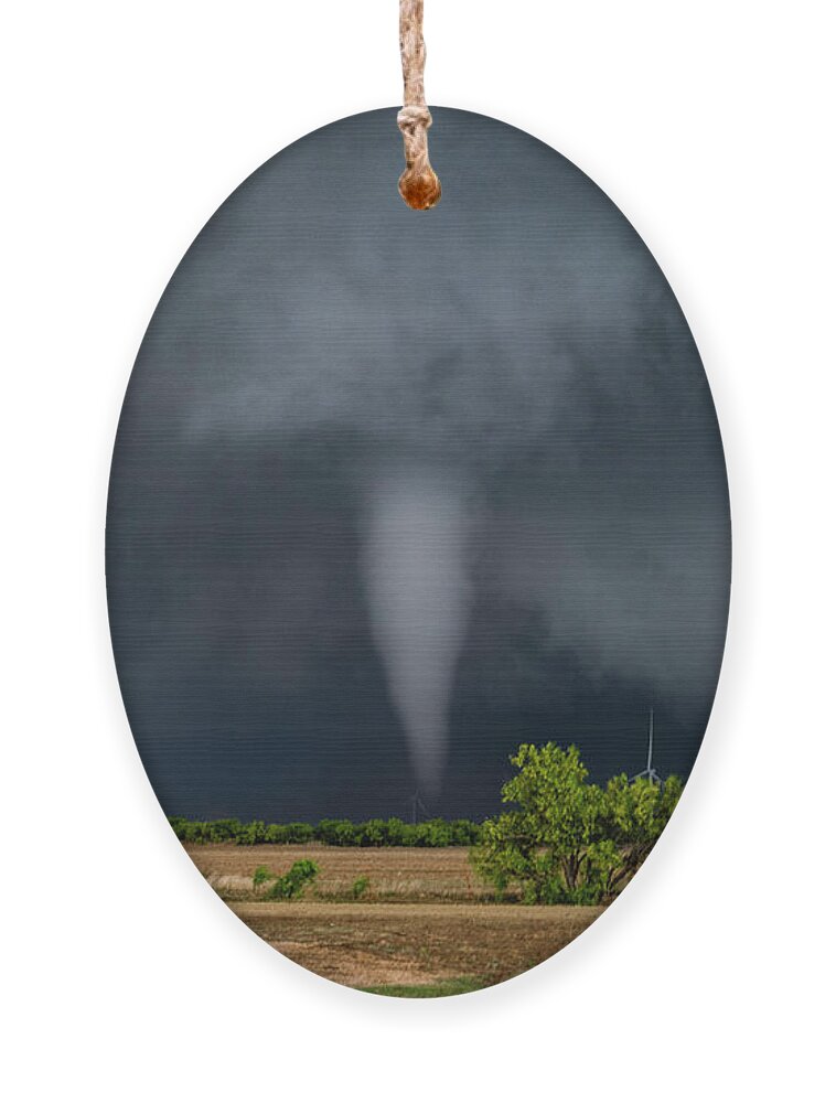 Tornado Ornament featuring the photograph Crowell Tornado by Marcus Hustedde