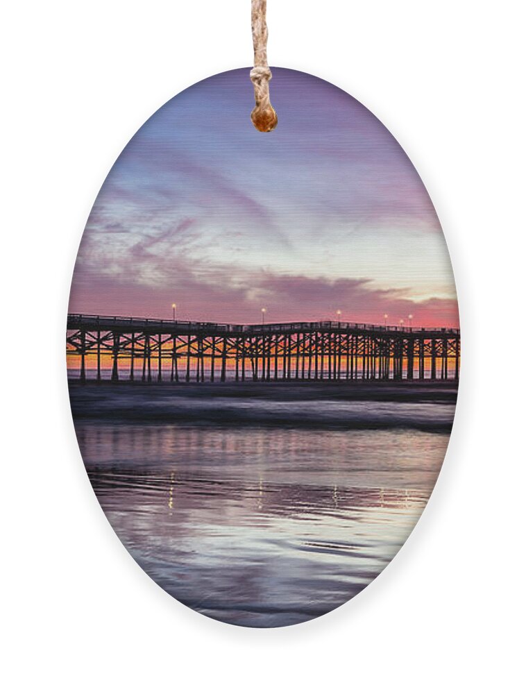 Architecture Ornament featuring the photograph Crystal Pier Sunset by David Levin