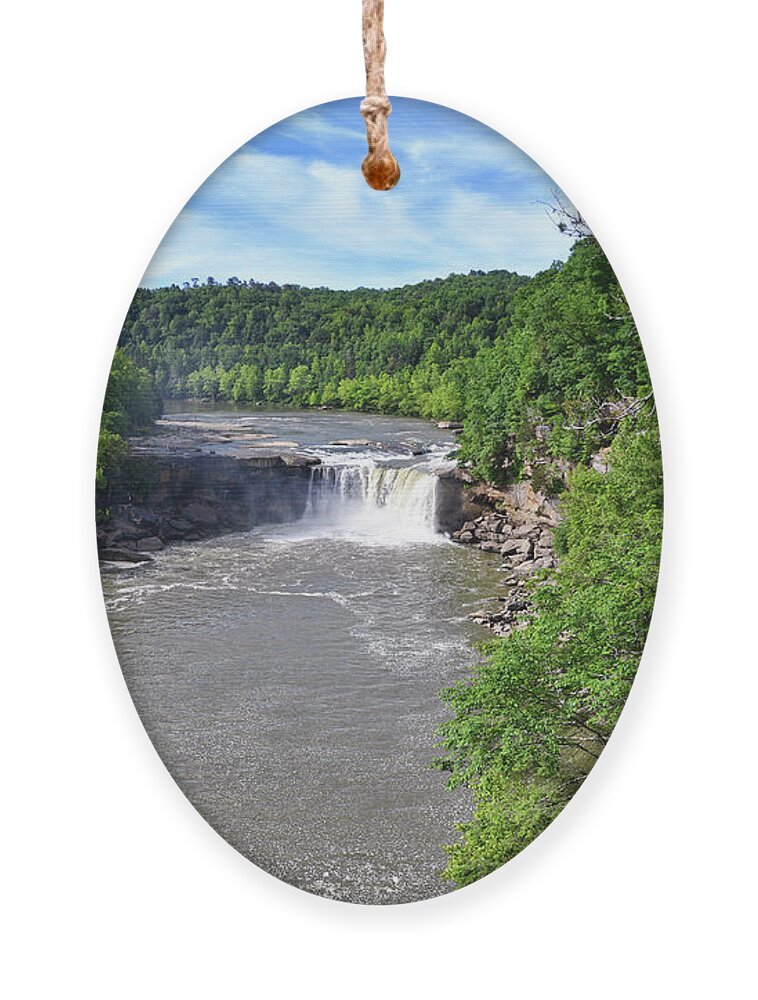 Cumberland Falls Ornament featuring the photograph Cumberland Falls 34 by Phil Perkins
