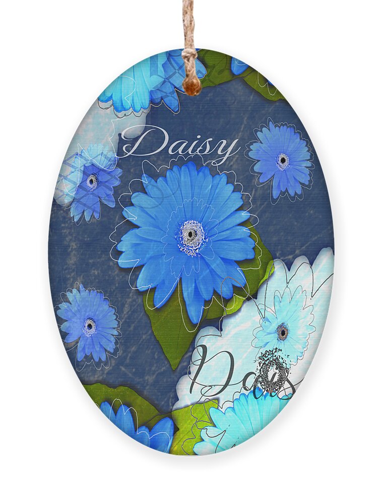 Daisy Cup Ornament featuring the digital art Daisy Cup Memorial Day Memorabilia Design by Delynn Addams