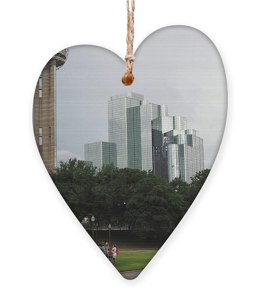 Grey Ornament featuring the photograph Dallas Sky Line 8 by C Winslow Shafer