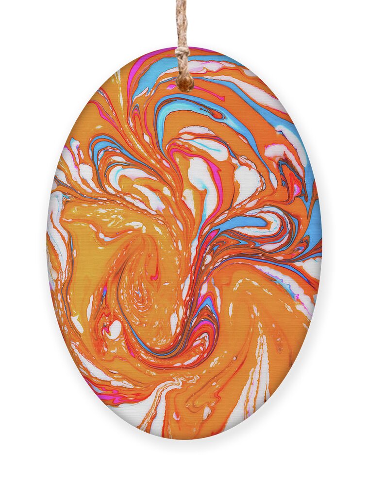 Abstract Ornament featuring the photograph Dancing Orange by Elvira Peretsman