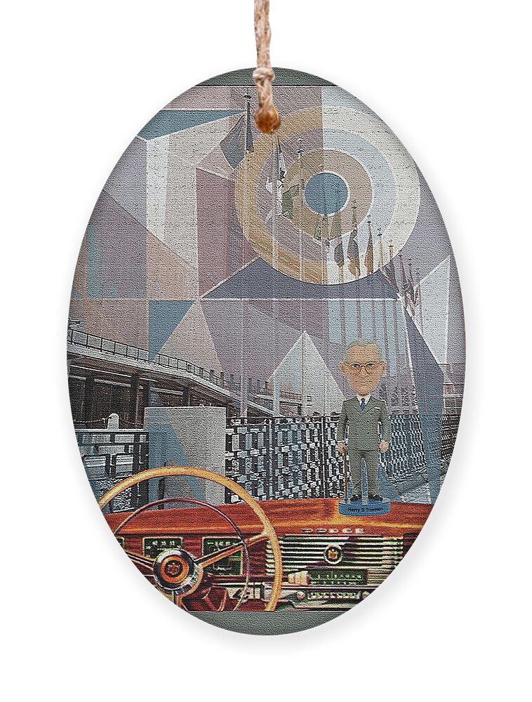 Dashboard Ornament featuring the digital art Dashboard / Harry by David Squibb