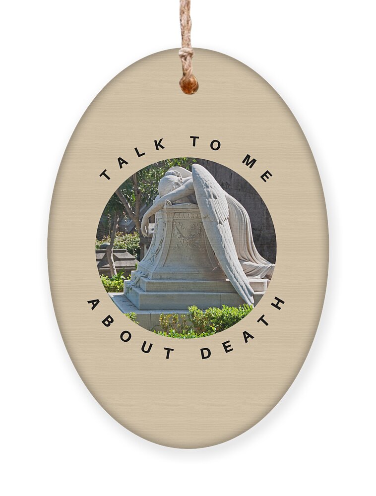 Talk To Me About Death Ornament featuring the digital art Death Doula by Nicola Finch
