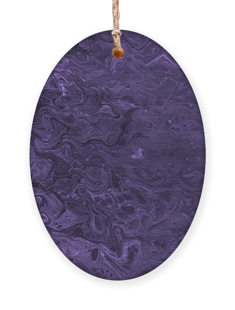 Deep Purple Ornament featuring the painting Deep Purple by Abstract Art