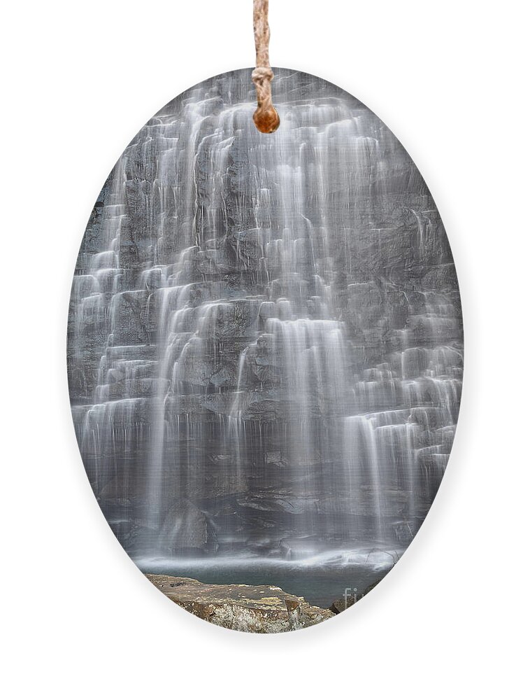 Tennessee Ornament featuring the photograph Denny Cove Falls 7 by Phil Perkins