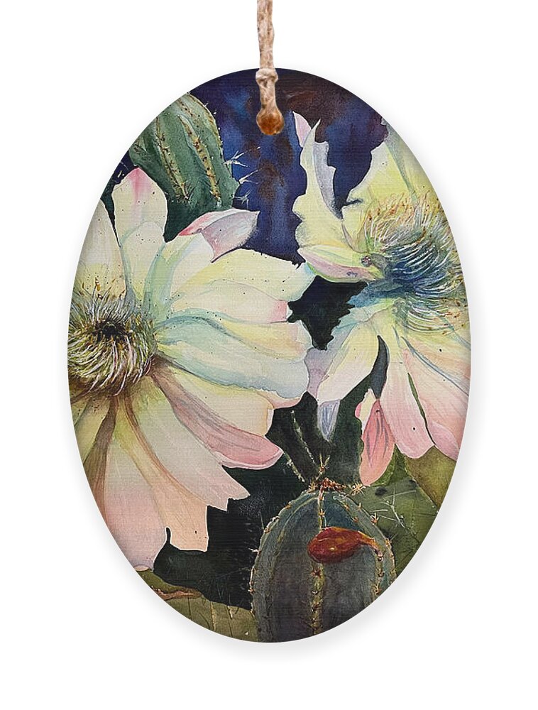 Flower Ornament featuring the painting Desert Child by Cheryl Prather