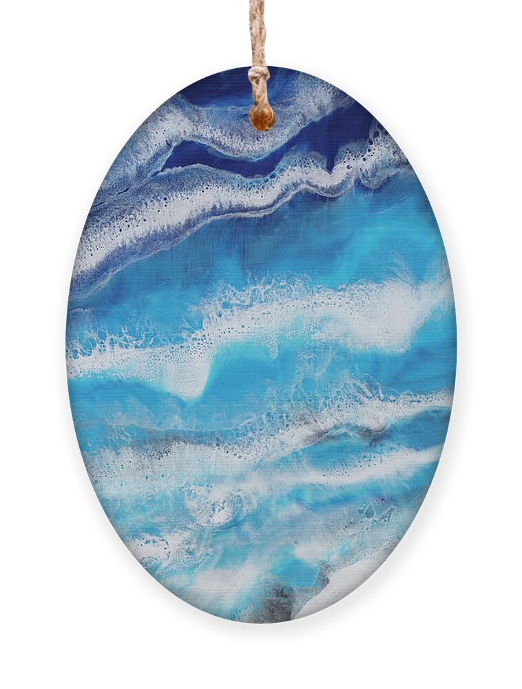 Beach Ornament featuring the painting Diamond Beach by Tamara Nelson