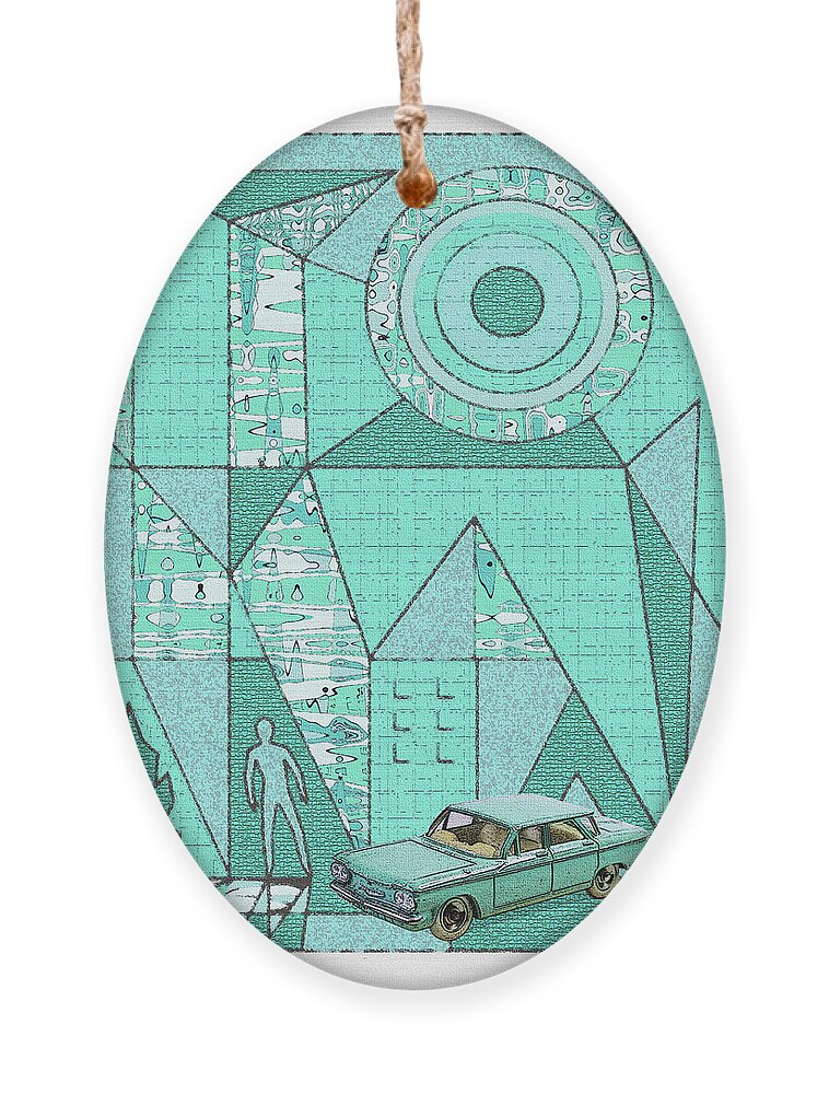 Dinky Toys Ornament featuring the digital art Dinky Toys / Corvair by David Squibb