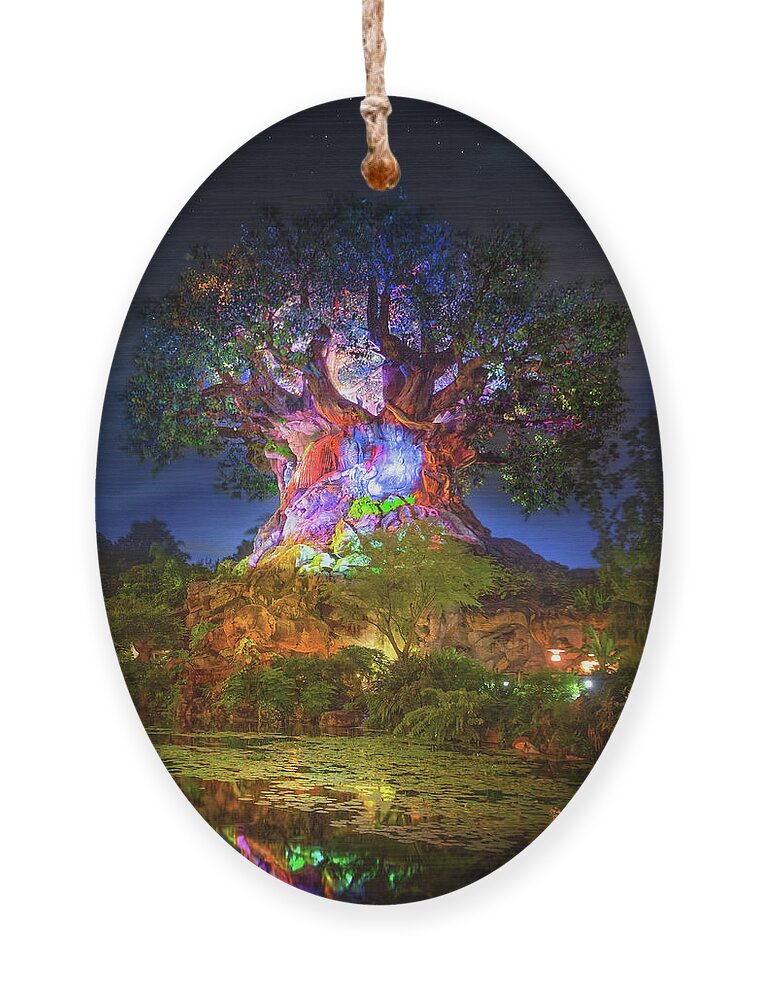 Tree Of Life Ornament featuring the photograph Disney's Tree of Life by Mark Andrew Thomas