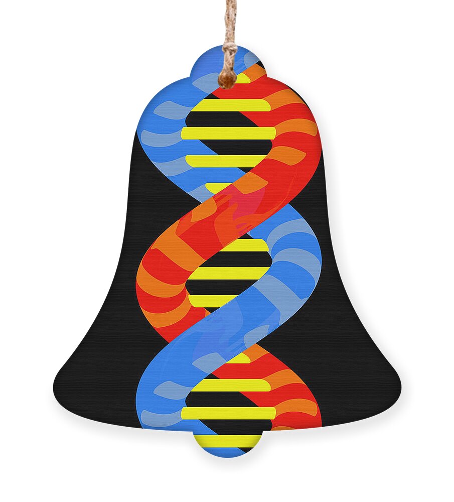 Adenine Ornament featuring the digital art DNA Bright Flat by Russell Kightley