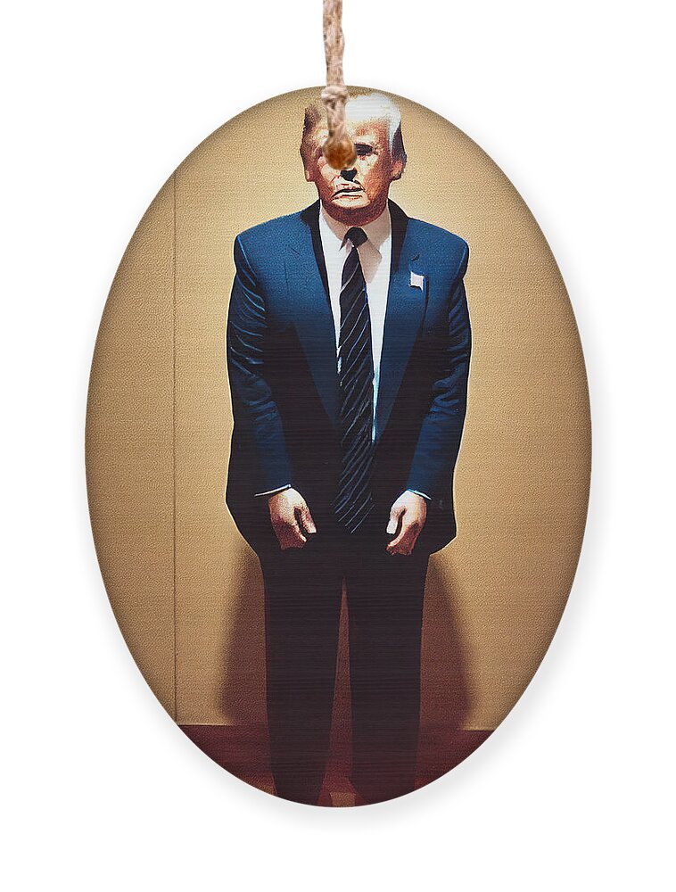 Fashion Ornament featuring the painting Donald trump by Diane arbus 14f244db 145b 424d 8141 c4ace16fc1c4 by MotionAge Designs
