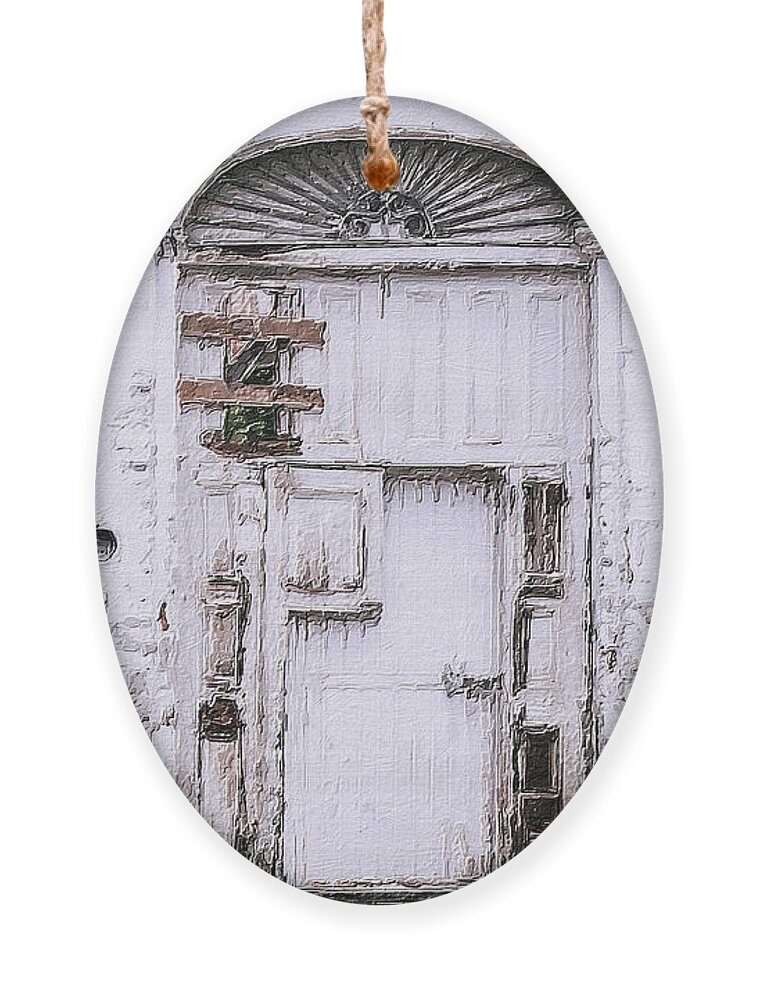 Exit Ornament featuring the painting Door 4 by Tony Rubino