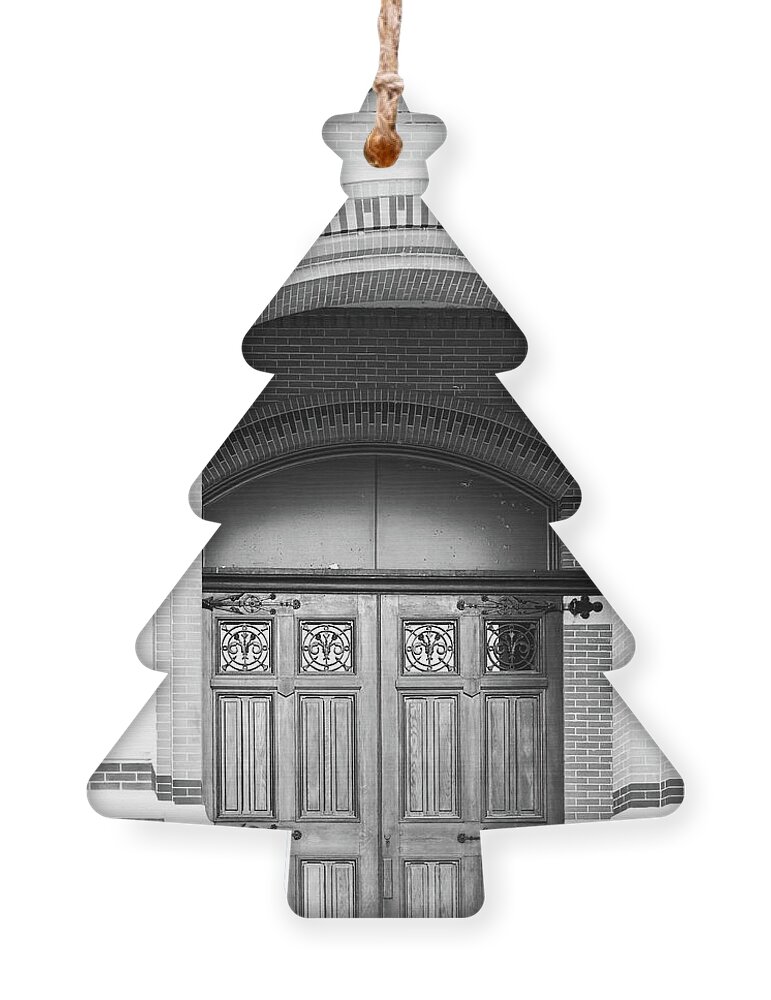 Music Hall Ornament featuring the photograph Doors to the Music Hall by Bentley Davis