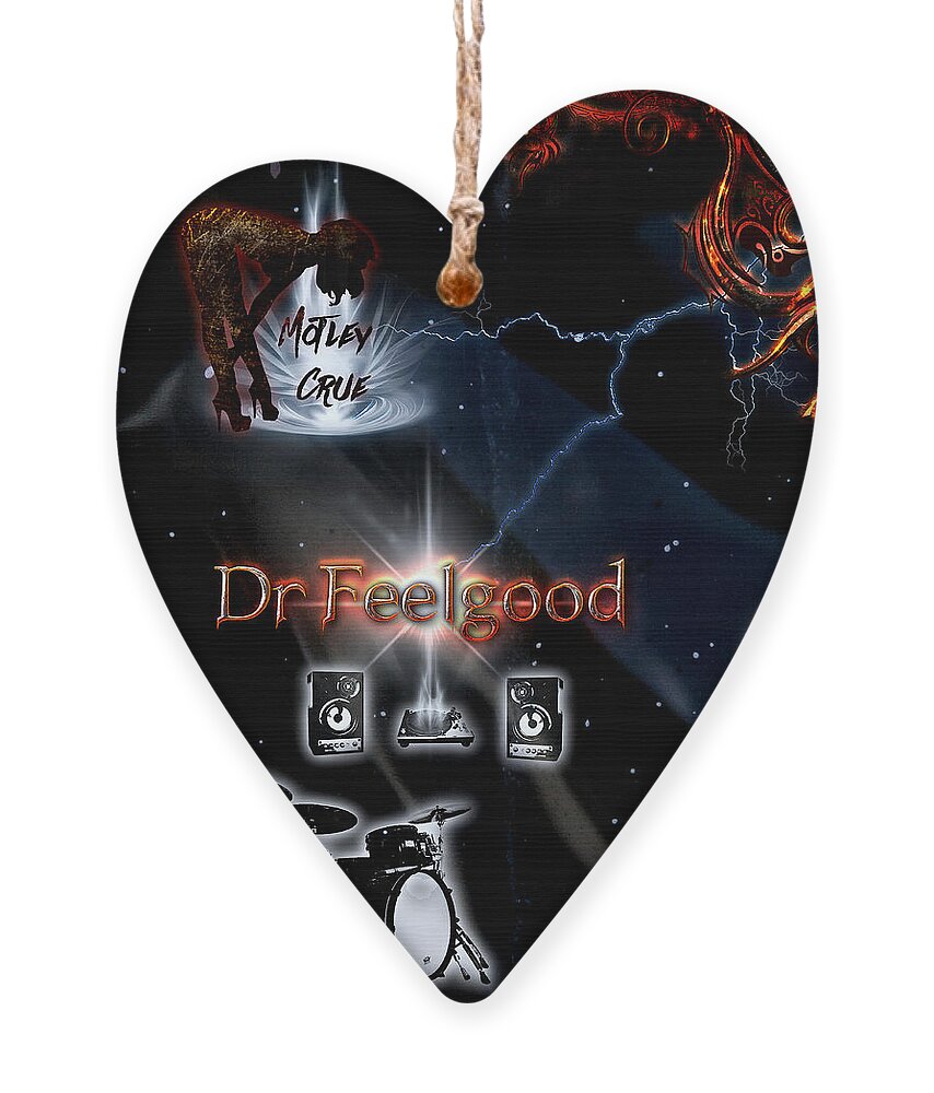Dr. Feelgood Ornament featuring the digital art Dr. Feelgood by Michael Damiani
